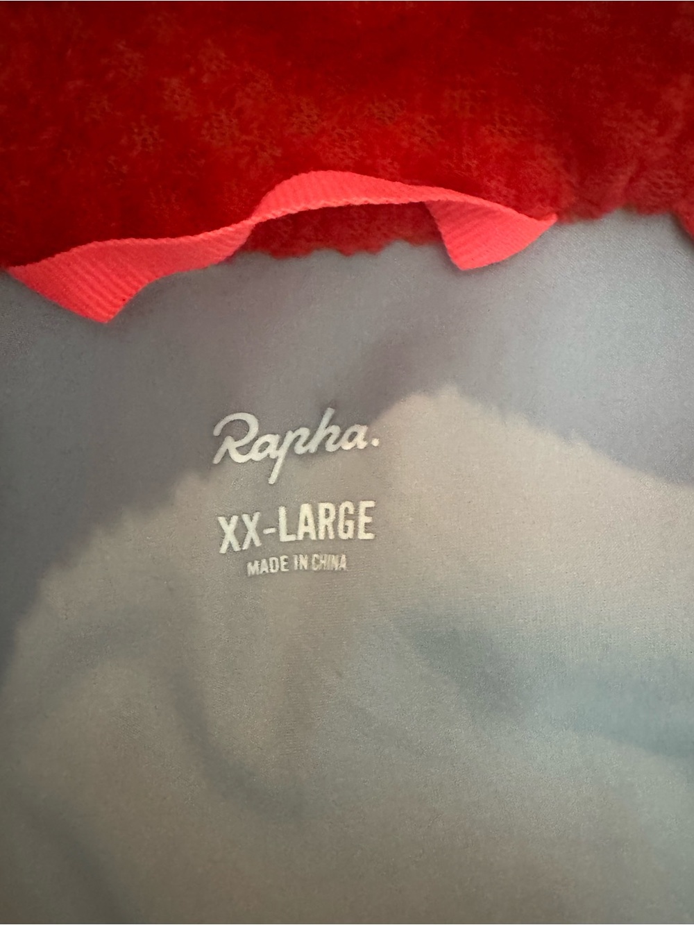 Rapha Red Performance Cycling Jacket with White Stripes - Picture 4 of 5